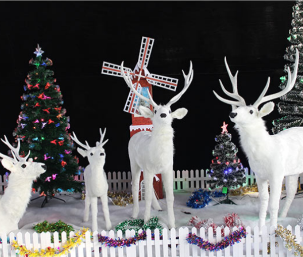 Life Size Anime Christmas Reindeer Plush Electric Animatronic Deer Statue Model Christmas Decoration - Image 7