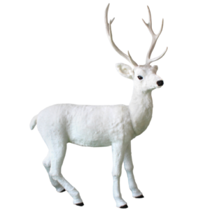 Life Size Anime Christmas Reindeer Plush Electric Animatronic Deer Statue Model Christmas Decoration