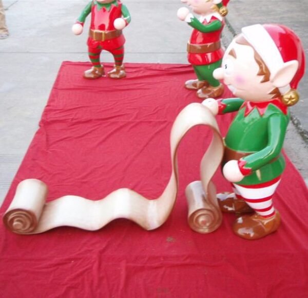 Commercial Outdoor Decorative Fiberglass Christmas Elf Statue Gift Elves Ornaments Fun Toy Large Christmas Decorations - Image 7