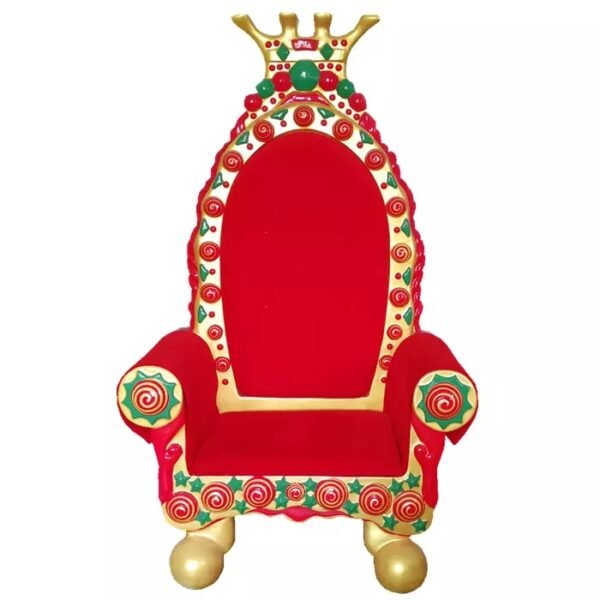 Commercial Ornaments Life Size Party Decoration Sets Xmas Decorations Outdoor Fiberglass Products Santa Throne Chair - Image 4