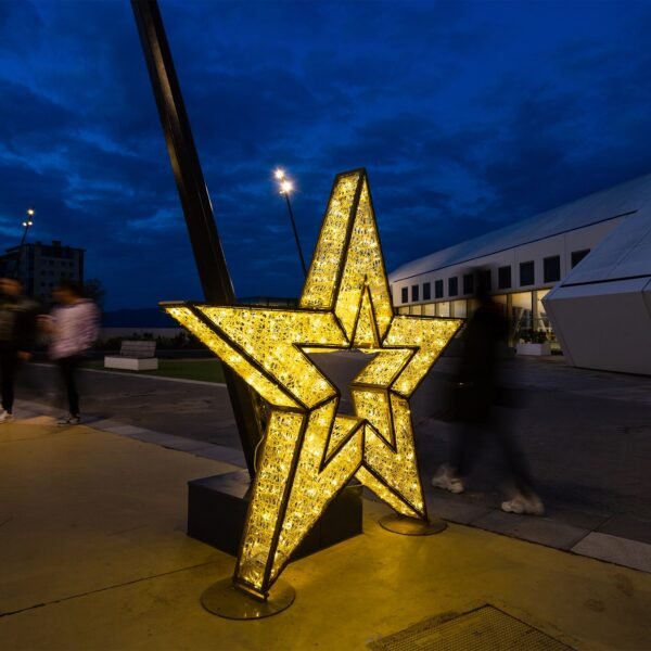 3D LED Star String Lights Christmas Decorations Star Motif Lights - Image 9