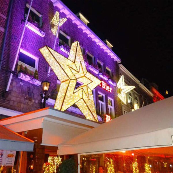 3D LED Star String Lights Christmas Decorations Star Motif Lights - Image 7