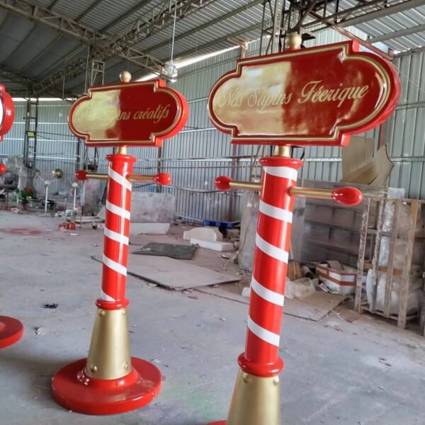 Fiberglass Christmas Signage Commercial Navidad Decor Large Ornaments Figurine Christmas Decoration - Image 2
