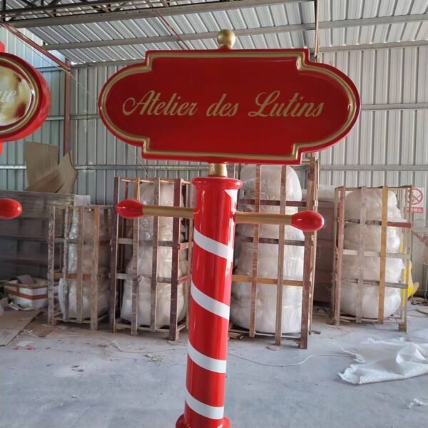 Fiberglass Christmas Signage Commercial Navidad Decor Large Ornaments Figurine Christmas Decoration - Image 3