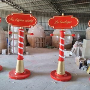 Fiberglass Christmas Signage Commercial Navidad Decor Large Ornaments Figurine Christmas Decoration