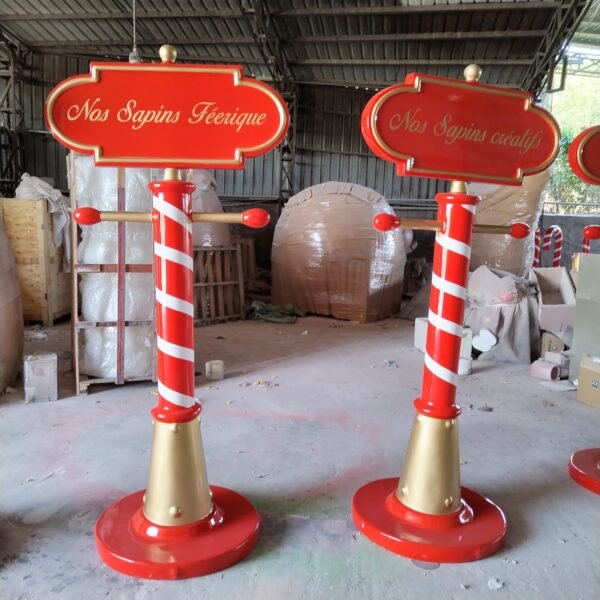 Fiberglass Christmas Signage Commercial Navidad Decor Large Ornaments Figurine Christmas Decoration - Image 8