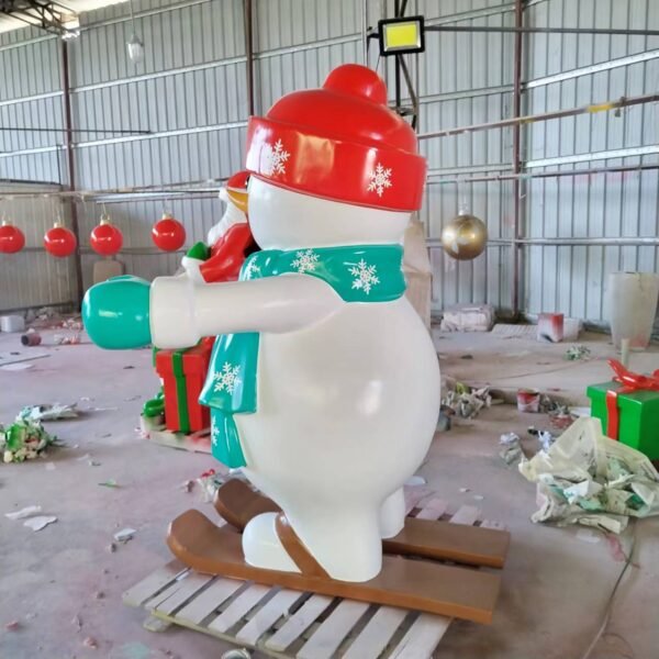Giant Fiberglass Figures Snowman Decor Christmas Decorations Large Christmas Snowman for Festivals - Image 6