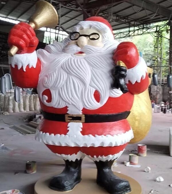 Life-Size Fiberglass Santa Claus Statue Sculpture Big Christmas Decorations for Shopping Malls - Image 5