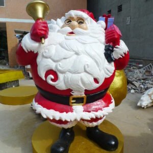 Life-Size Fiberglass Santa Claus Statue Sculpture Big Christmas Decorations for Shopping Malls