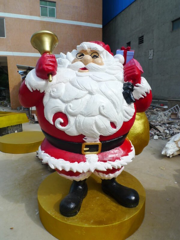 Life-Size Fiberglass Santa Claus Statue Sculpture Big Christmas Decorations for Shopping Malls