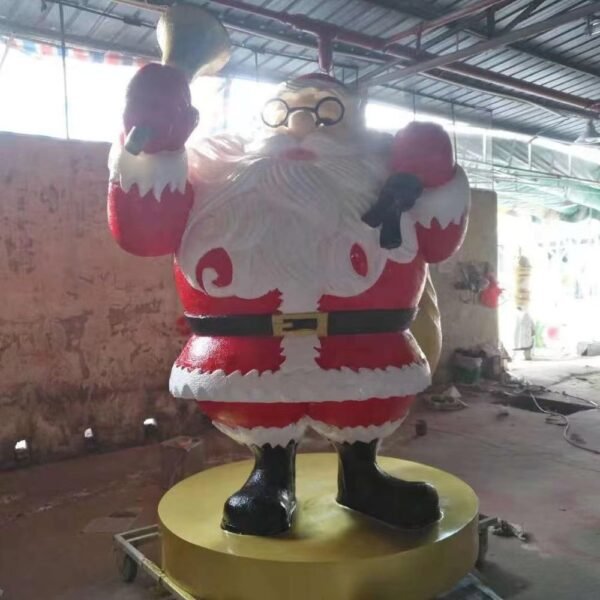 Life-Size Fiberglass Santa Claus Statue Sculpture Big Christmas Decorations for Shopping Malls - Image 7