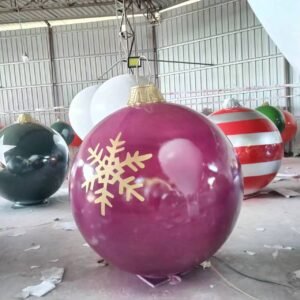 Commercial XMAS Fiberglass Resin Waterproof Outdoor Life Size Big Large Giant Christmas Balls Ornaments Decorations