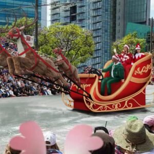 Outdoor Life Size Santa Claus Sleigh Ornaments Electric Christmas Sleigh Decoration