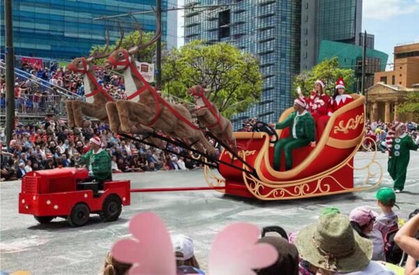 Outdoor Life Size Santa Claus Sleigh Ornaments Electric Christmas Sleigh Decoration - Image 8
