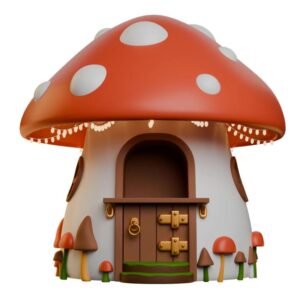 Commercial Life Size Mushroom Decor Statue Resin Fiberglass Crafts Sculpture Outdoor Landscape Lights