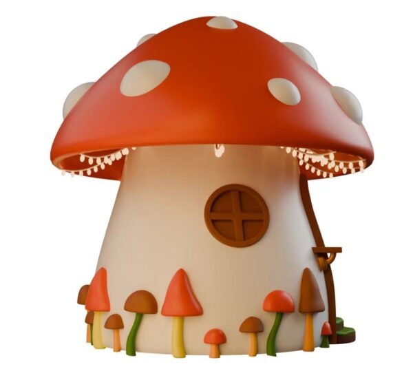 Commercial Life Size Mushroom Decor Statue Resin Fiberglass Crafts Sculpture Outdoor Landscape Lights - Image 3