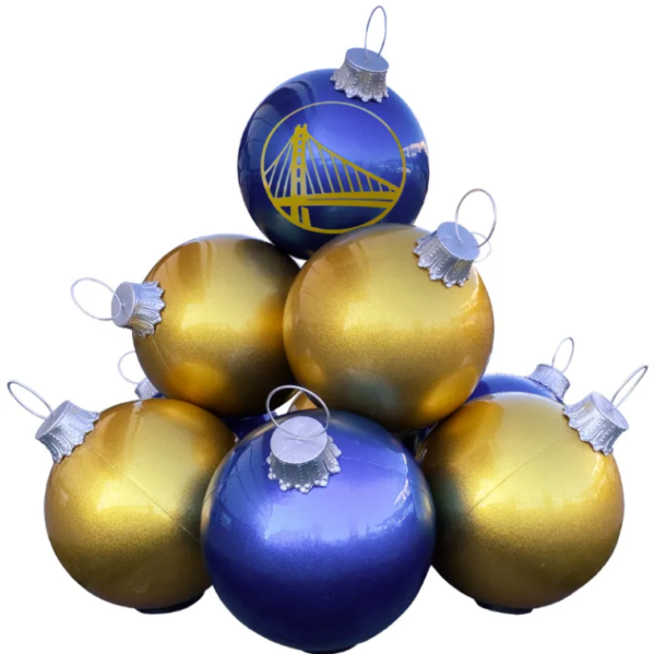Outdoor Commercial Christmas Fiberglass Decorations Life Size Resin Giant Large Christmas Ball Bauble Ornaments Stack