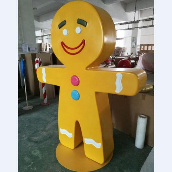 Commercial XMAS Decor Life Size Crafts Ornaments Fiberglass Outdoor Christmas Decoration Large Gingerbread Men Girl Boy - Image 5