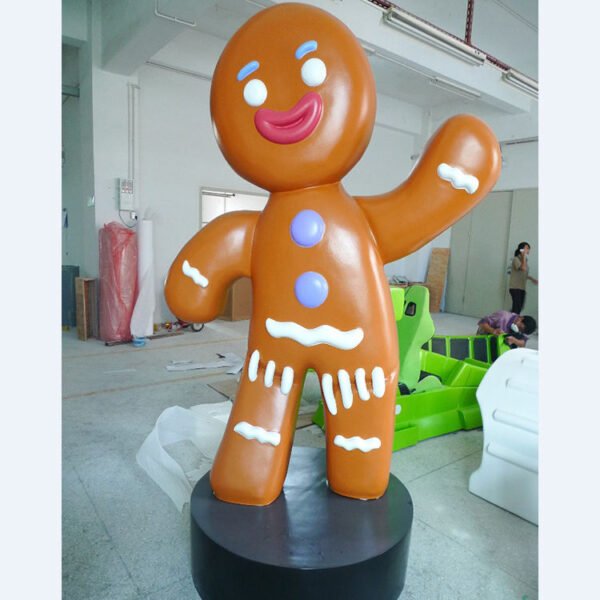 Commercial XMAS Decor Life Size Crafts Ornaments Fiberglass Outdoor Christmas Decoration Large Gingerbread Men Girl Boy - Image 2