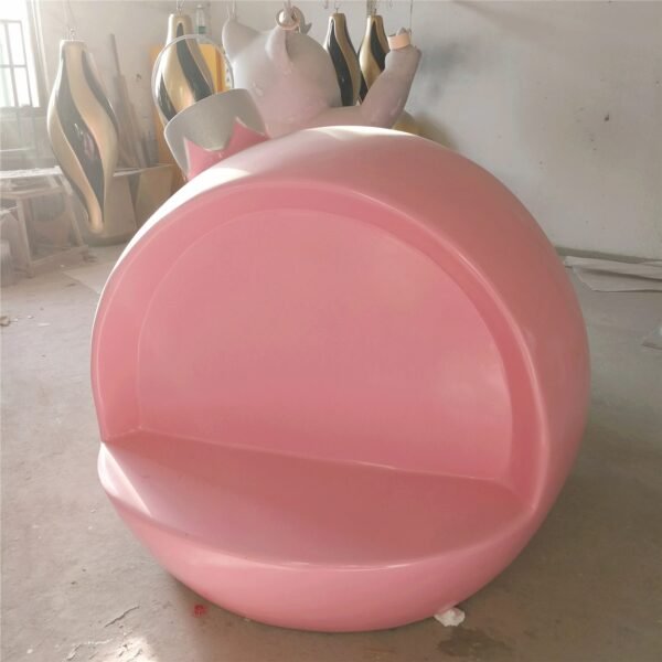 Commercial Display Seats Fiberglass Resin Status Outdoor Christmas Decorations Large Hotel Chairs Christmas Ball Seat - Image 6
