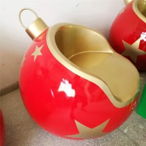 Commercial Display Seats Fiberglass Resin Status Outdoor Christmas Decorations Large Hotel Chairs Christmas Ball Seat