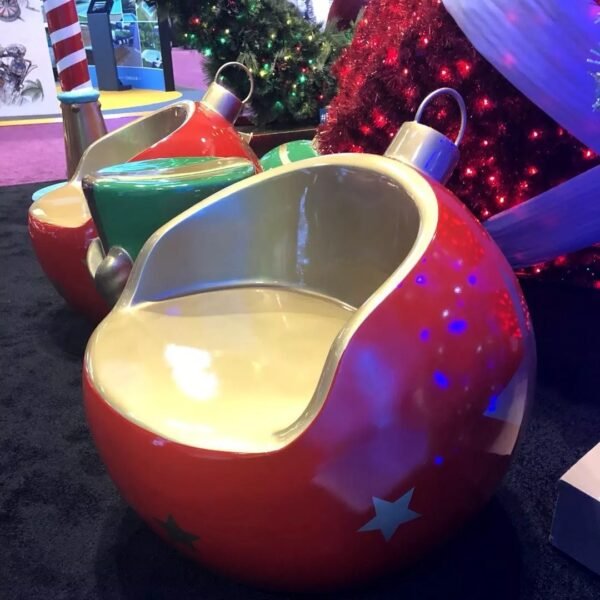 Commercial Display Seats Fiberglass Resin Status Outdoor Christmas Decorations Large Hotel Chairs Christmas Ball Seat - Image 3