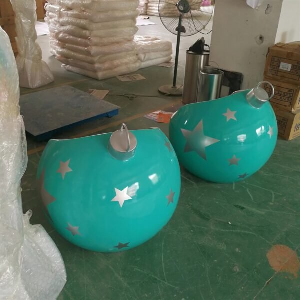 Commercial Display Seats Fiberglass Resin Status Outdoor Christmas Decorations Large Hotel Chairs Christmas Ball Seat - Image 2