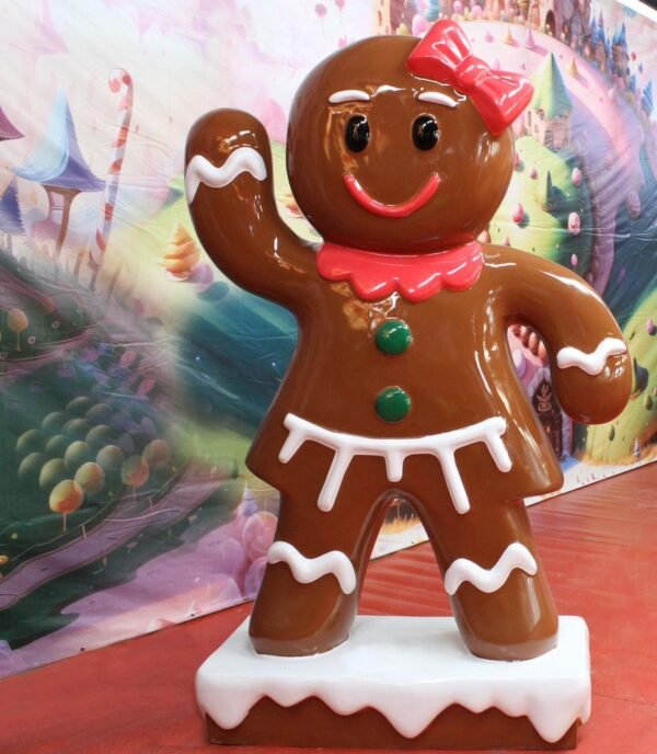Commercial XMAS Decor Life Size Crafts Ornaments Fiberglass Outdoor Christmas Decoration Large Gingerbread Men Girl Boy - Image 8