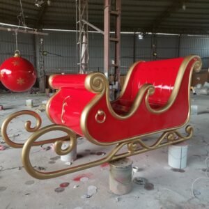 Life size santa sleigh